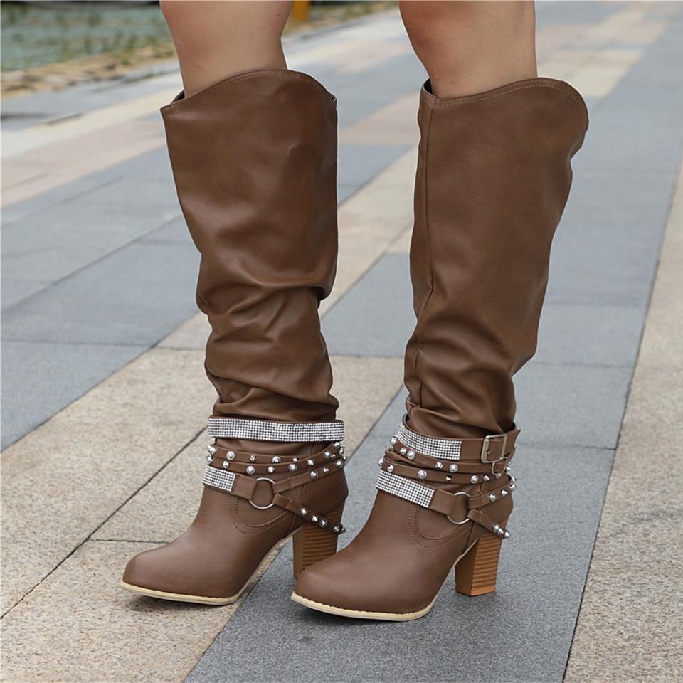 Paméline | Bottes Hautes Genou Souples Talon Bloc