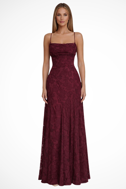 Rosine | Robe Maxi Jacquard Dos Nu