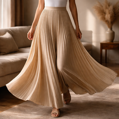 Simona | Jupe Plissée A-Line Taille Haute