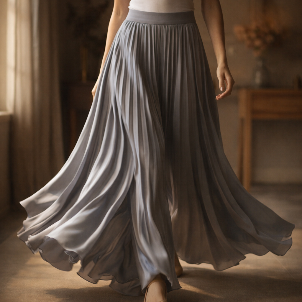 Simona | Jupe Plissée A-Line Taille Haute