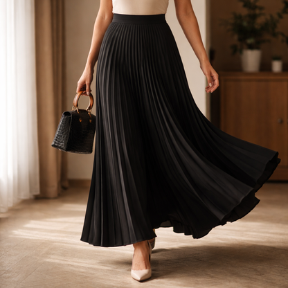 Simona jupe plissée A-line taille haute femme