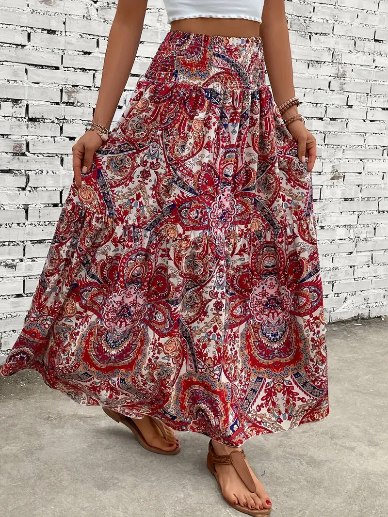 Isabelle | Jupe Maxi en Chiffon à Imprimé Floral