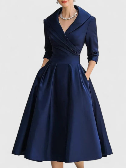 Rosalie | Robe midi femme chic avec poches