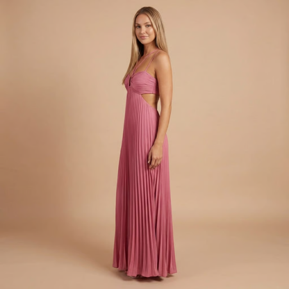 Soléna | Robe Longue Plissée d'Été