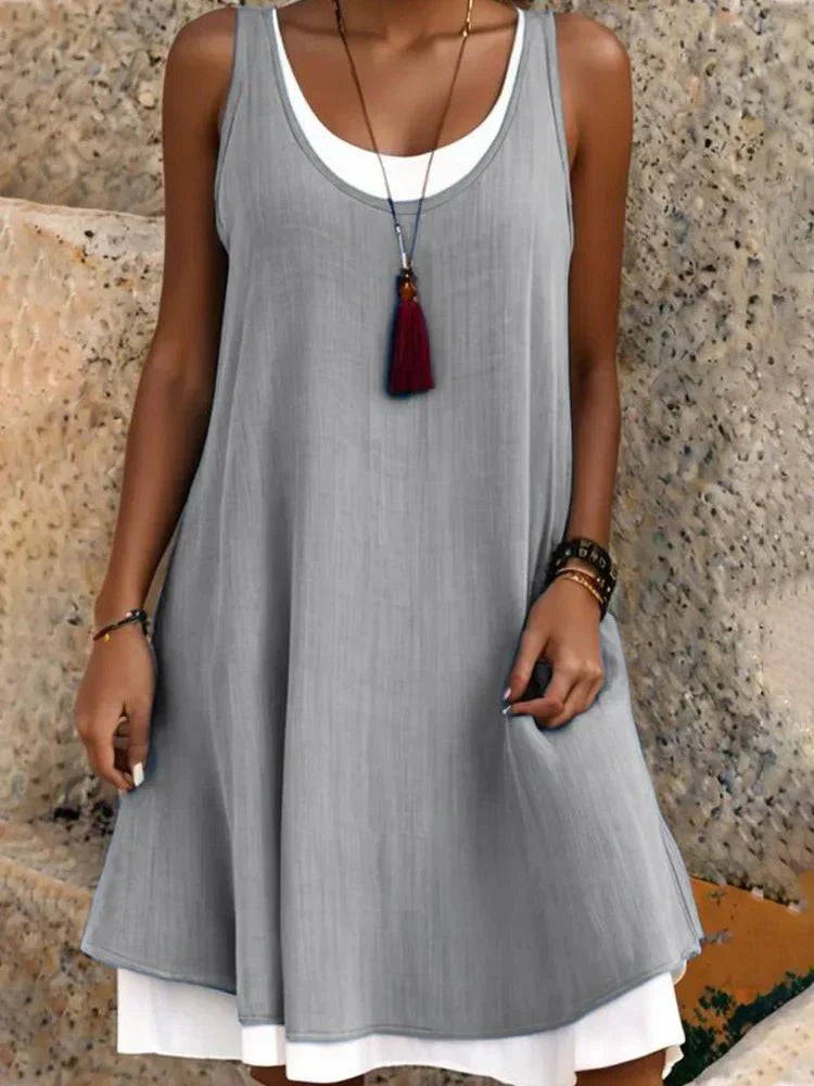 Apolline | Robe Courte Effet Superposé