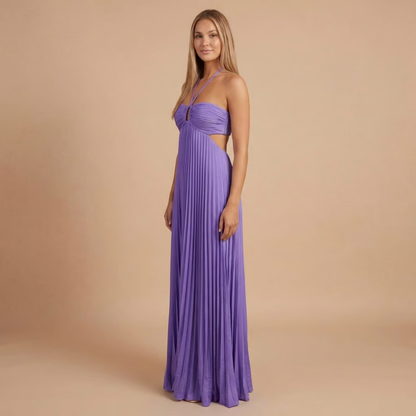 Soléna | Robe Longue Plissée d'Été