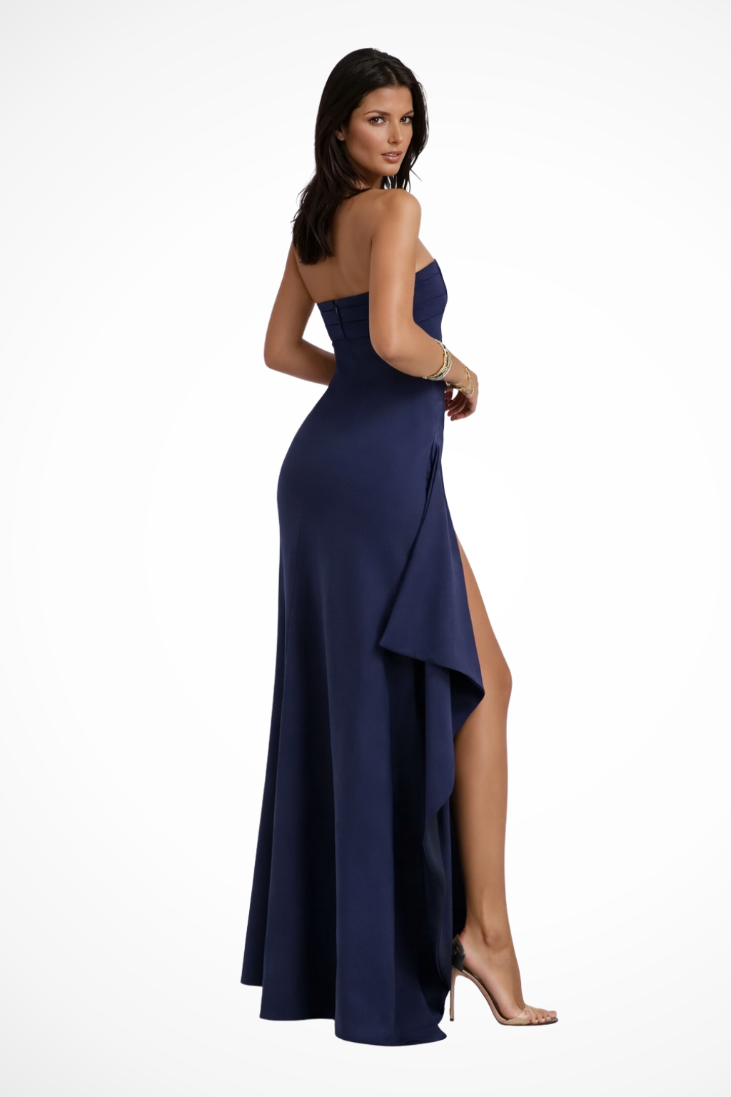 Léonie | Robe Longue Sans Manches à Fente Latérale