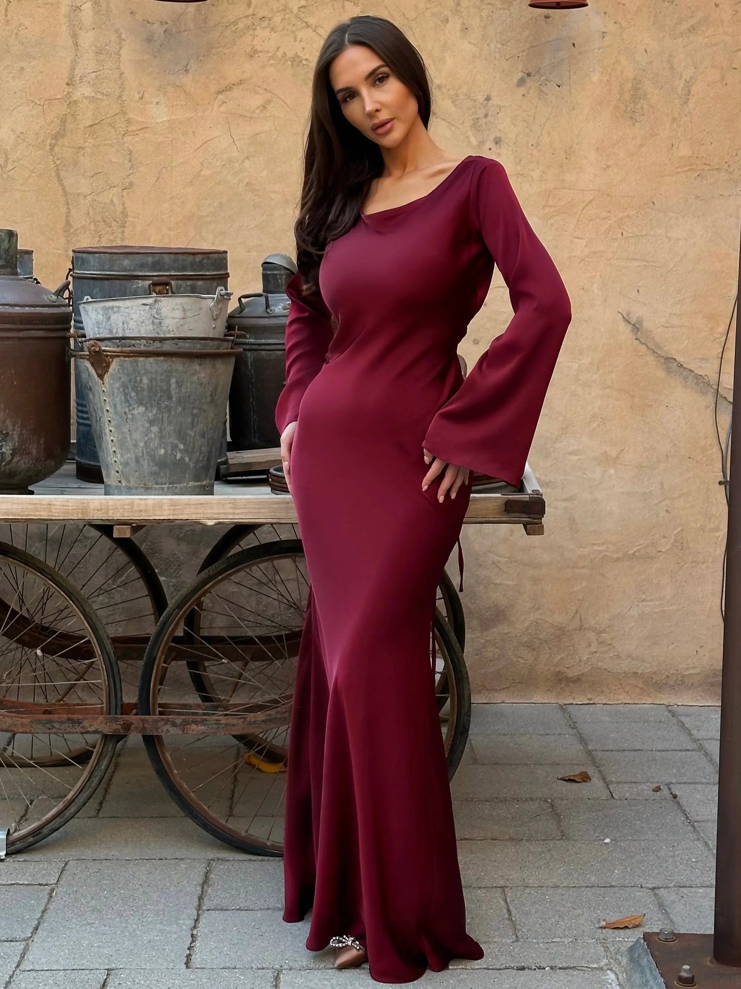 Sévoline | Robe Longue Manches Longues Épurée