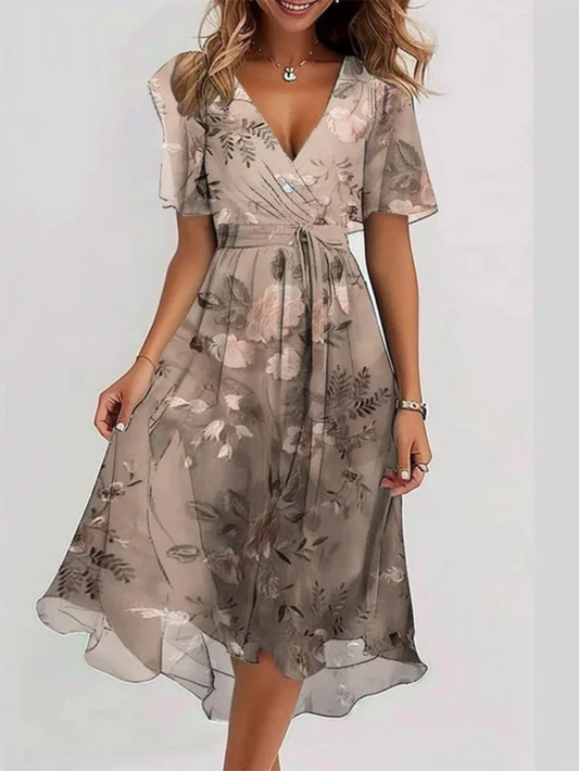 Thaïs | Robe Midi Bohème d’Été Fluide
