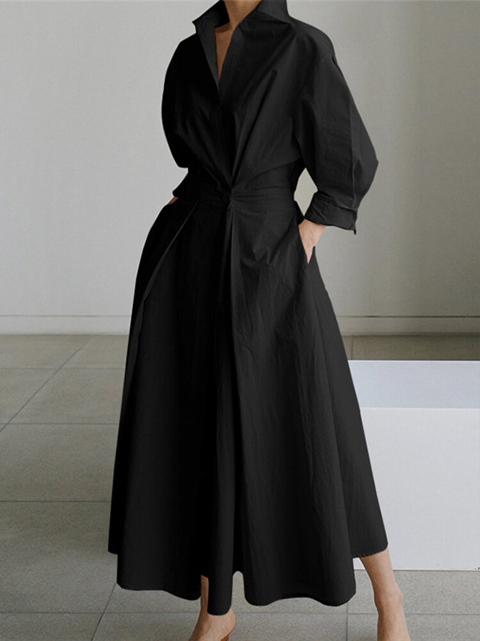 Salomé | Robe Longue Fluide à Coupe Flatteuse