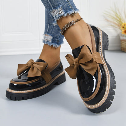 Huguette | Mocassins Vernis à Nœud