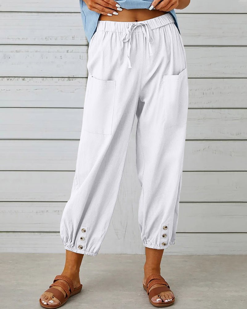 Sterenn | Pantalon Droit Taille Haute