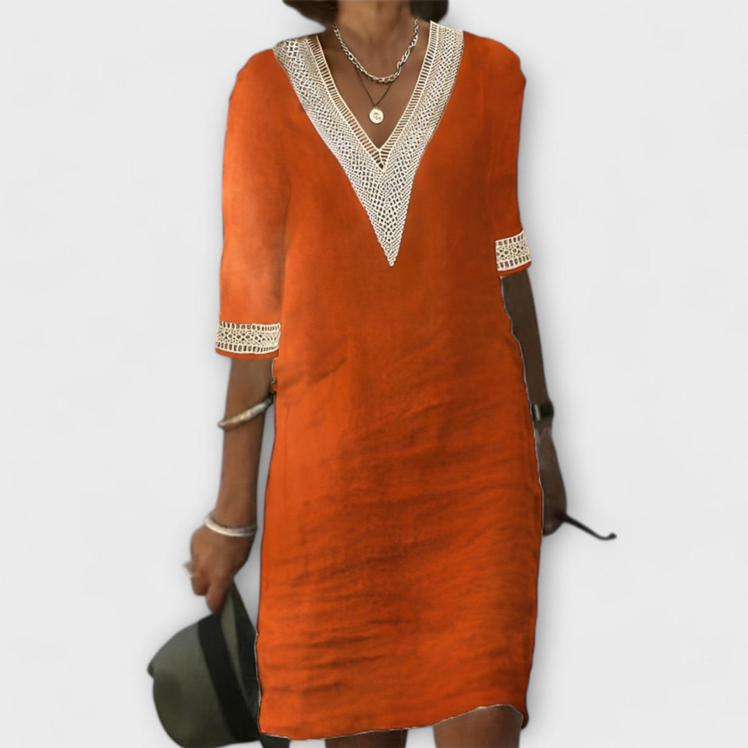 Orlane | Robe Crochet Fluide Manches Longues
