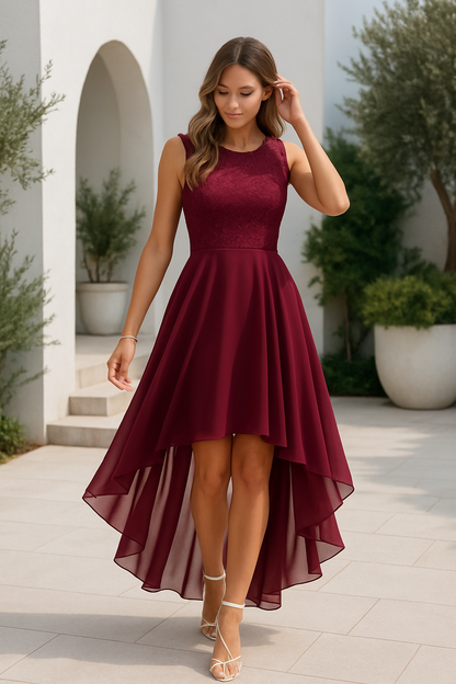 Berthilde | Robe Midi Asymétrique Sans Manches
