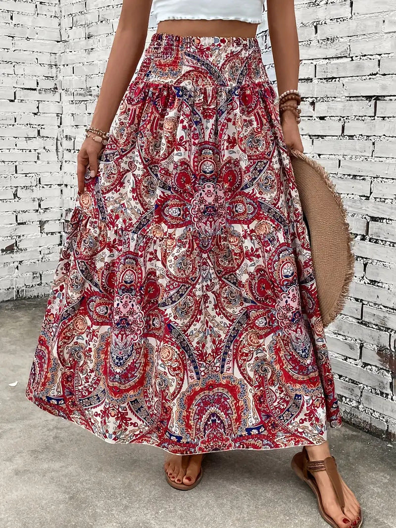 Isabelle | Jupe Maxi en Chiffon à Imprimé Floral