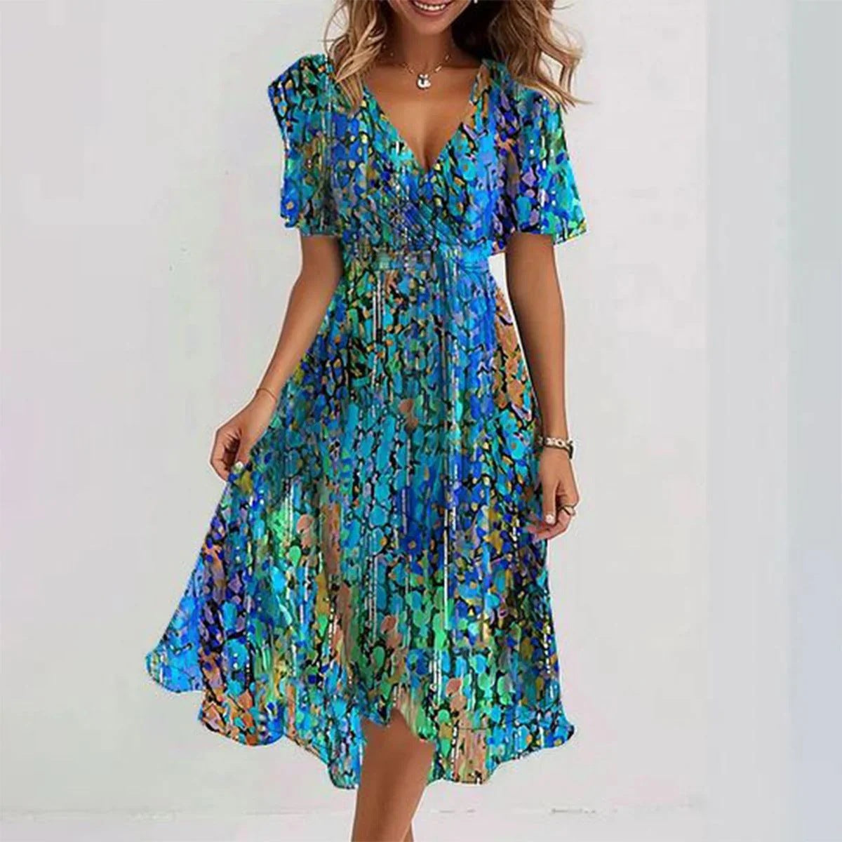 Maïna | Robe Longue d’Été Fluide Élégante
