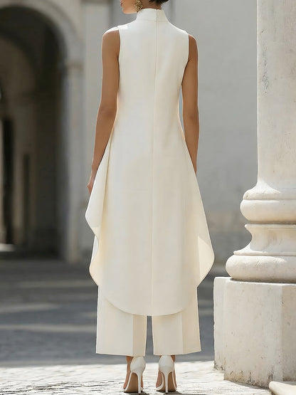 Odile | Ensemble Top Asymétrique Pantalon Large
