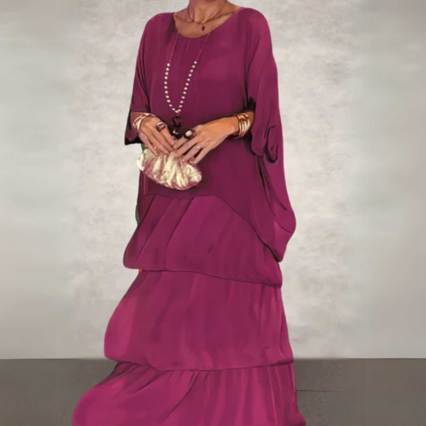 Élodie | Robe Longue Fluide pour Cérémonies
