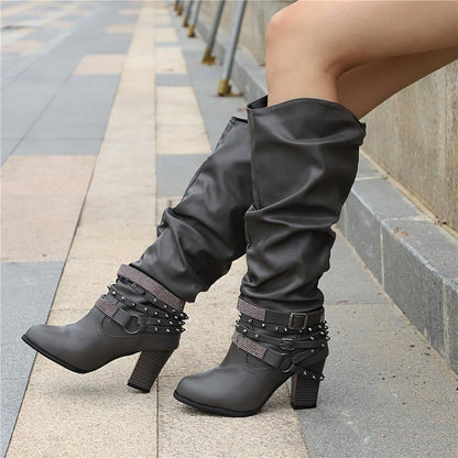 Paméline | Bottes Hautes Genou Souples Talon Bloc