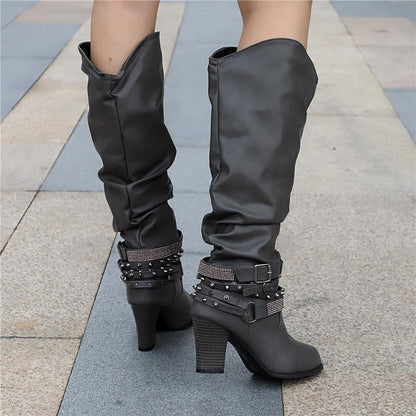 Paméline | Bottes Hautes Genou Souples Talon Bloc