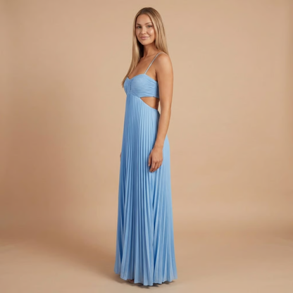 Soléna | Robe Longue Plissée d'Été