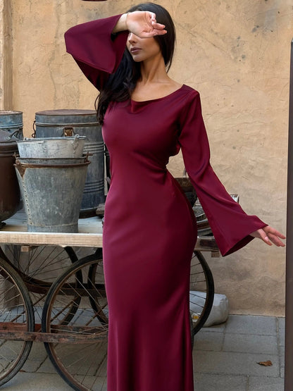 Sévoline | Robe Longue Manches Longues Épurée