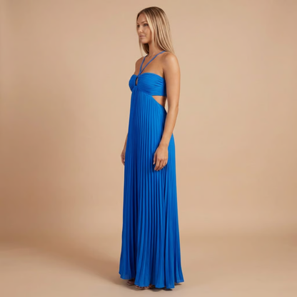 Soléna | Robe Longue Plissée d'Été