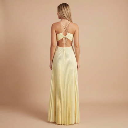 Soléna | Robe Longue Plissée d'Été