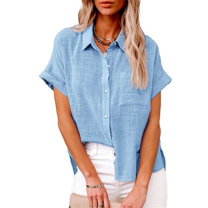 Nicole | Chemise Boutonnée Manches Courtes