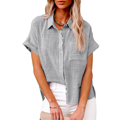 Nicole | Chemise Boutonnée Manches Courtes