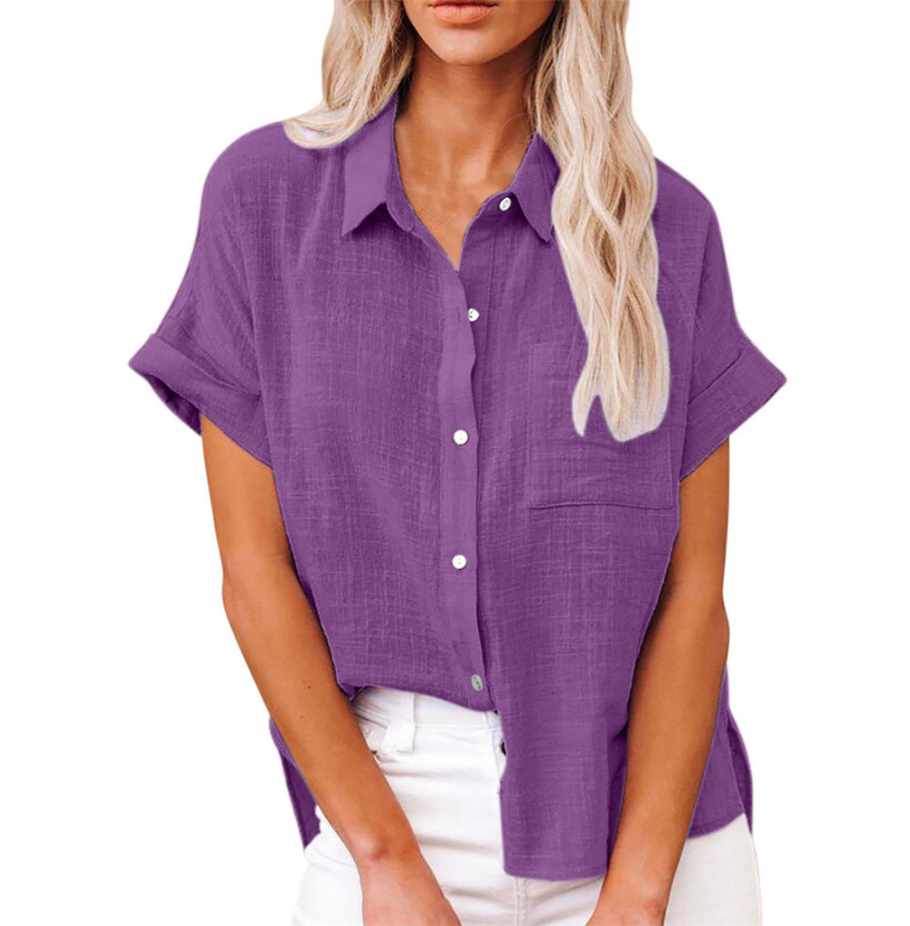 Nicole | Chemise Boutonnée Manches Courtes
