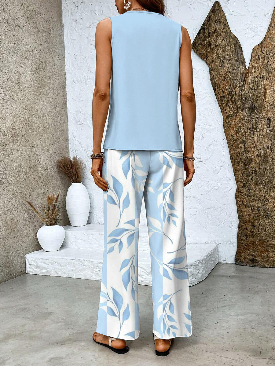 Abigail | Ensemble Deux Pièces Pantalon Large pour Été
