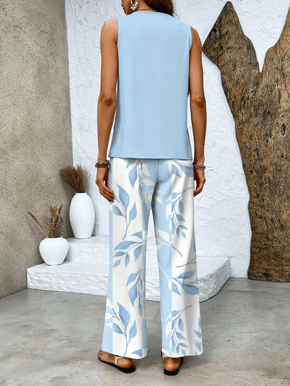 Abigail | Ensemble Deux Pièces Pantalon Large pour Été