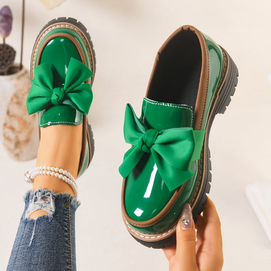 Huguette | Mocassins Vernis à Nœud