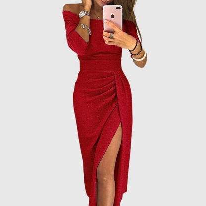 Yolande | Robe Longue Fluide Col Halter