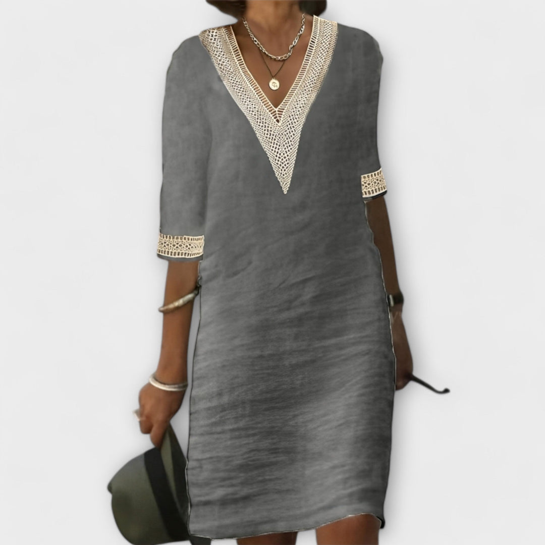 Orlane | Robe Crochet Fluide Manches Longues