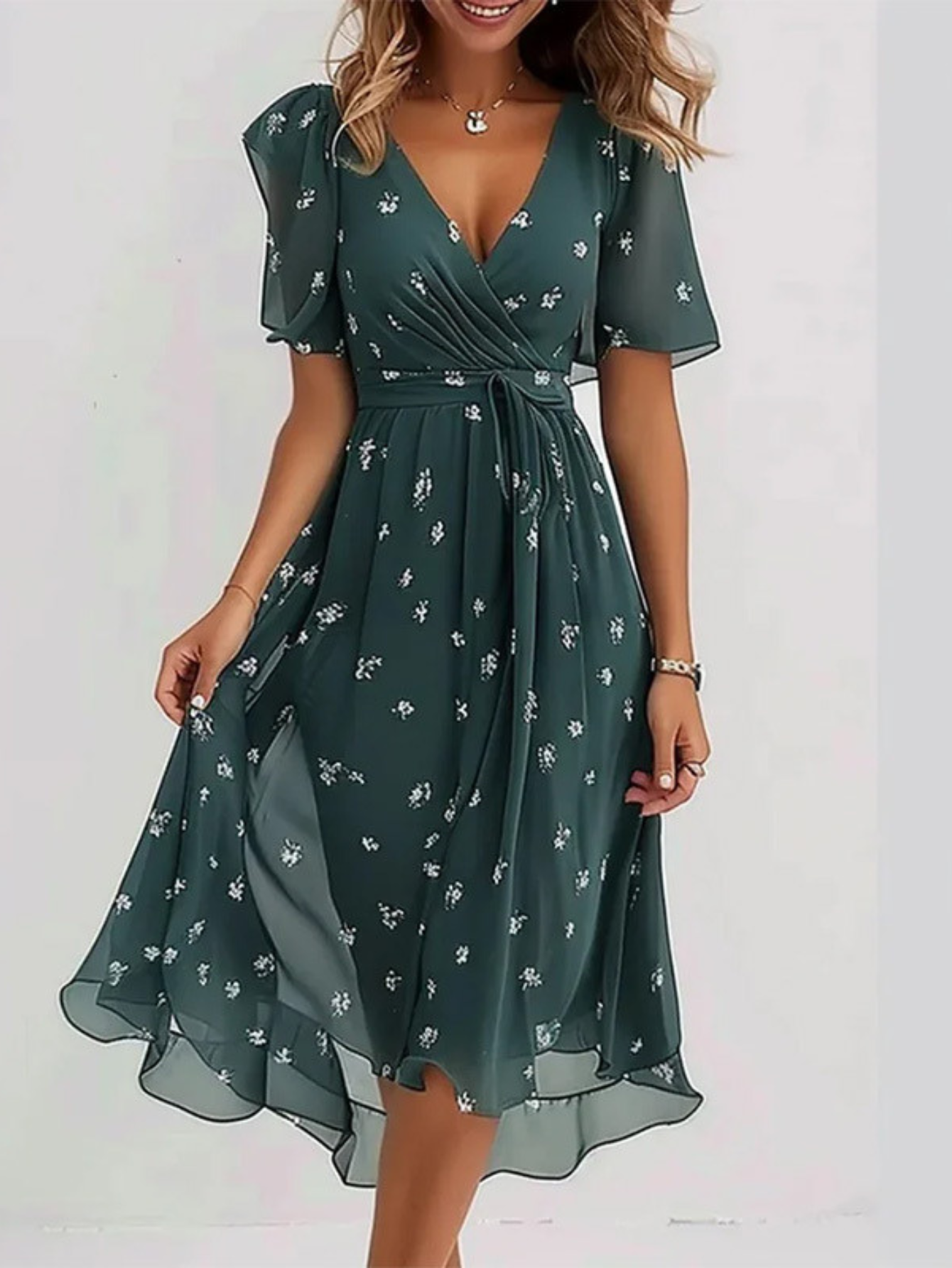Thaïs | Robe Midi Bohème d’Été Fluide