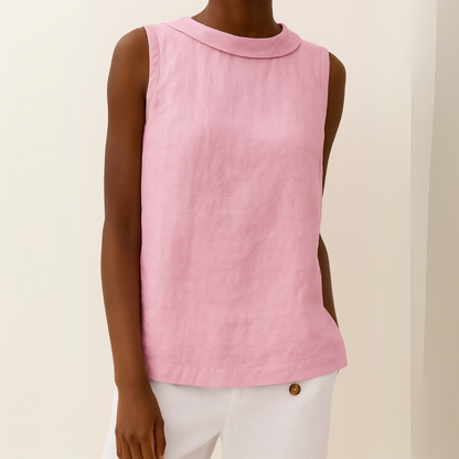 Ines | Top Sans Manches Col Montant