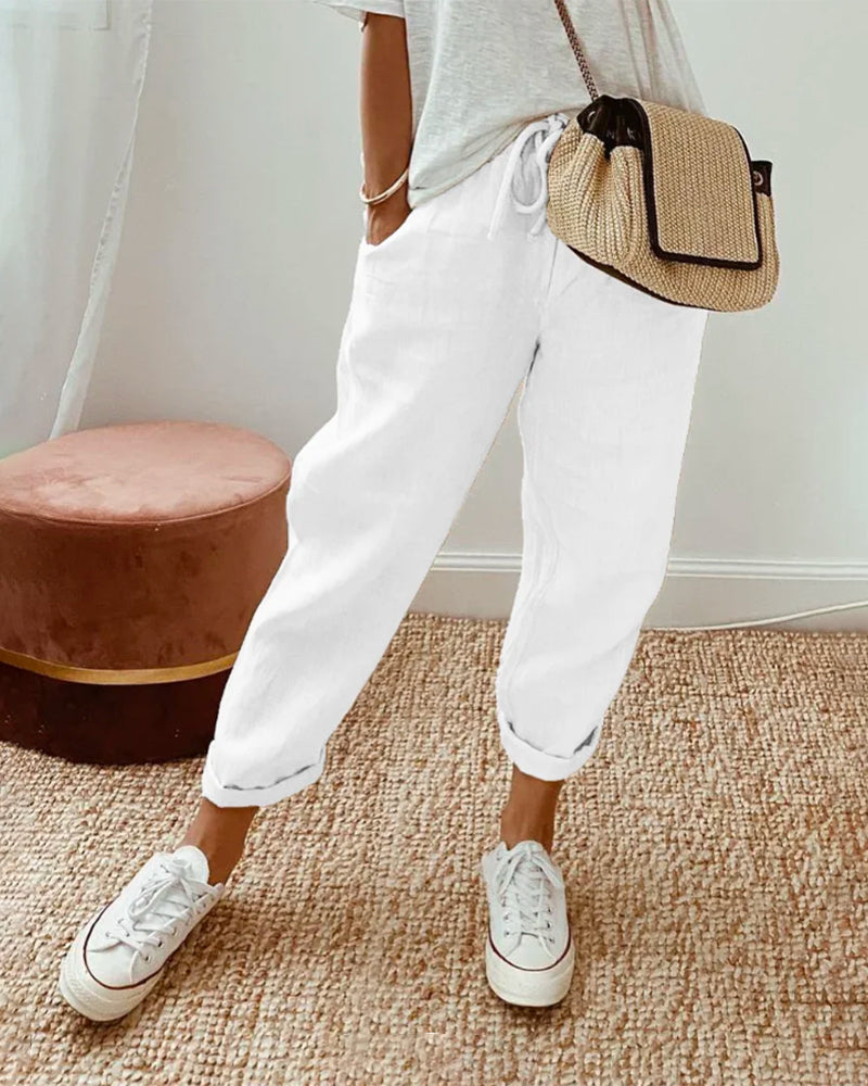 Rémy | Pantalon Taille Haute Décontracté Élégant
