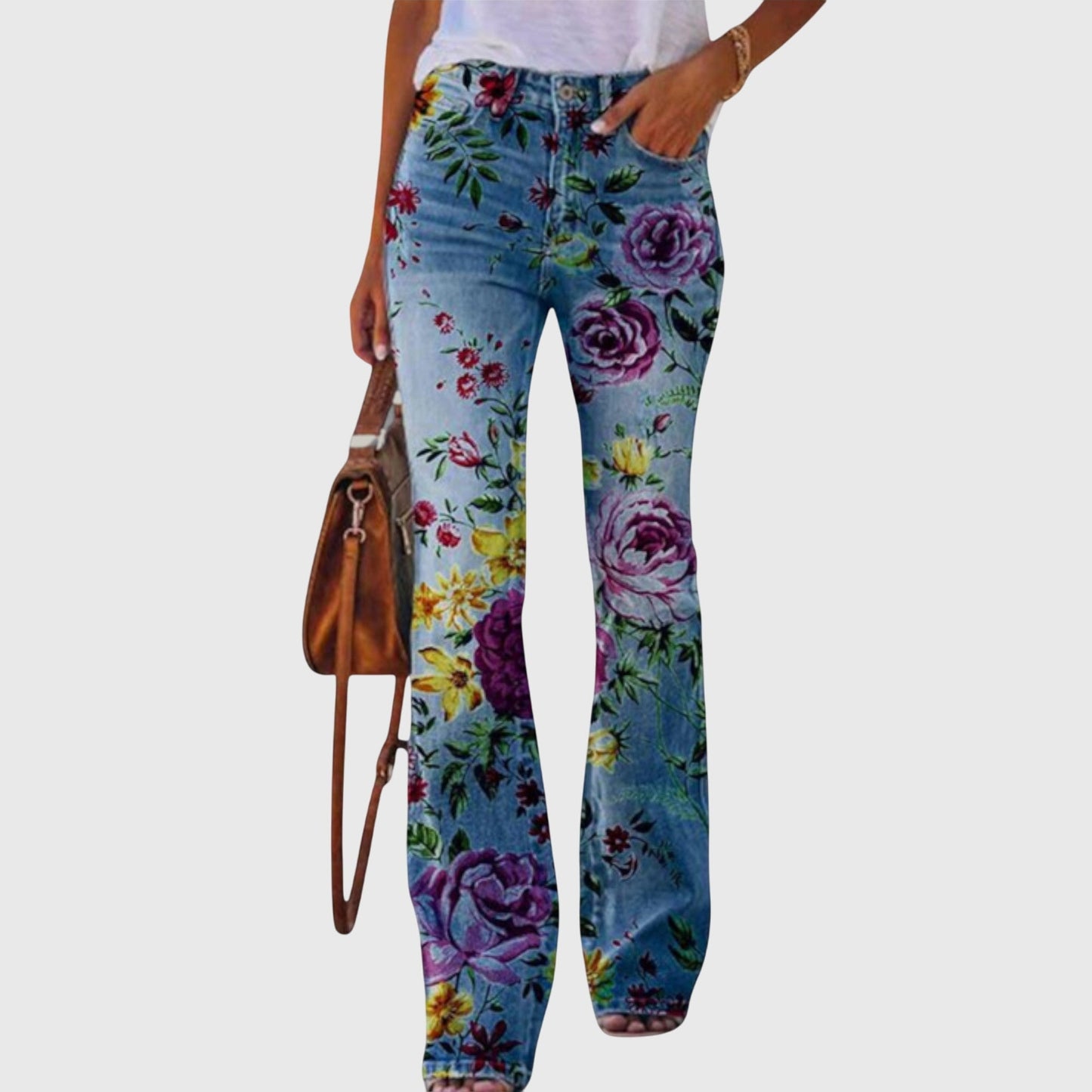 Flora | Pantalon Fleuri Fluide pour Été