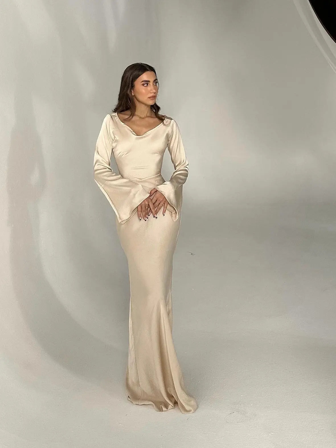 Sévoline | Robe Longue Manches Longues Épurée