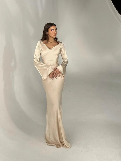 Sévoline | Robe Longue Manches Longues Épurée