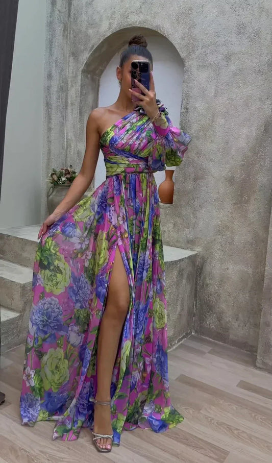 Amélie | Robe Fluide Manches Longues