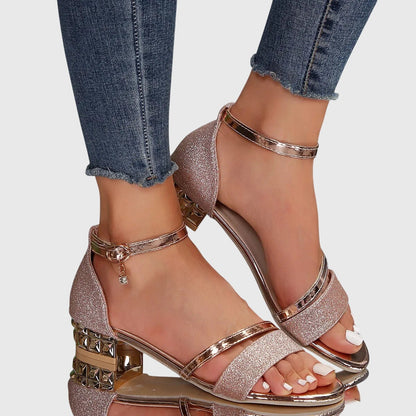 Clarisse | Sandales à Talon Bride Réglable Confort