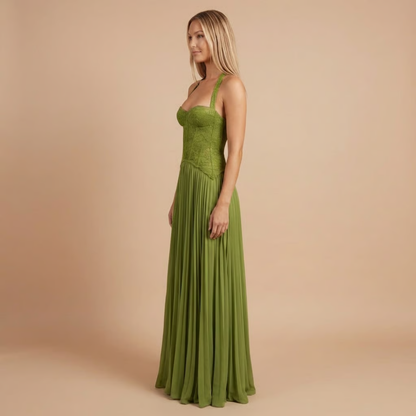Armance | Robe Longue Plissée de Cérémonie