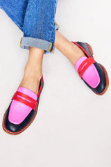 Maéla | Mocassins Penny à Enfiler Bicolores