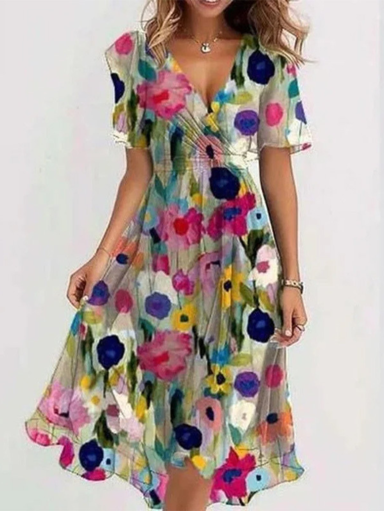 Thaïs | Robe Midi Bohème d’Été Fluide
