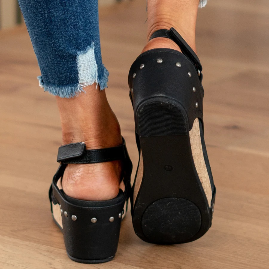 Mirela | Sandales Compensées à Bride Arrière