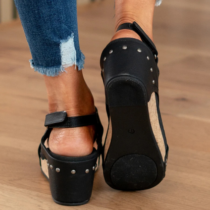 Mirela | Sandales Compensées à Bride Arrière