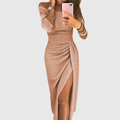 Yolande | Robe Longue Fluide Col Halter